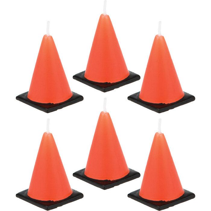 Construction Cone Candles, 6 ct | Amazing Pinatas 