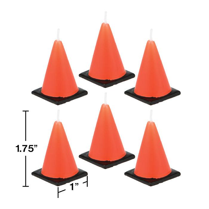 Construction Cone Candles, 6 ct | Amazing Pinatas 