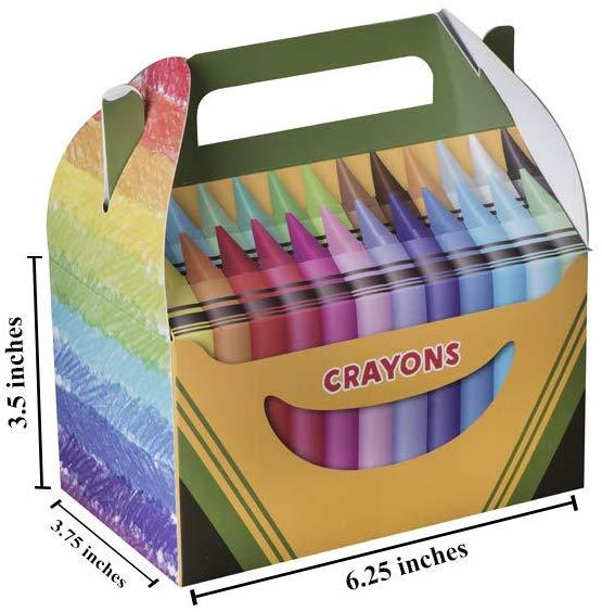 Crayon Paper Treat Boxes 20 Pack S 6.25" X 3.75" X 3.5" | Amazing Pinatas 