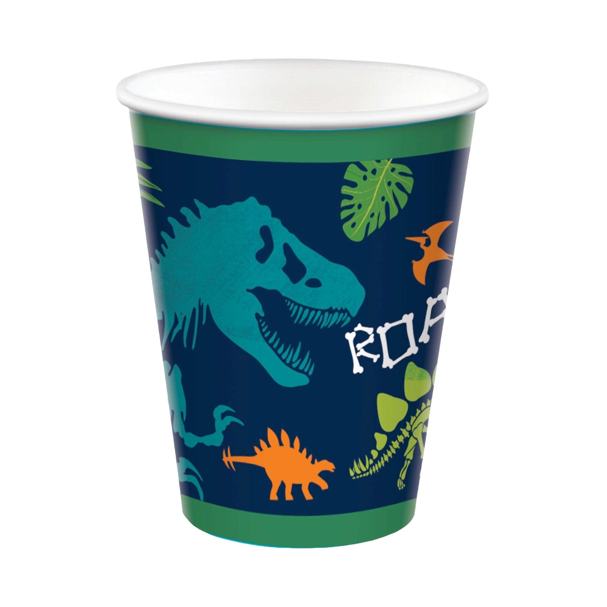 Dinosaur Dino-Mite Birthday Beverage Cups 9oz, Pack of 8 | Amazing Pinatas