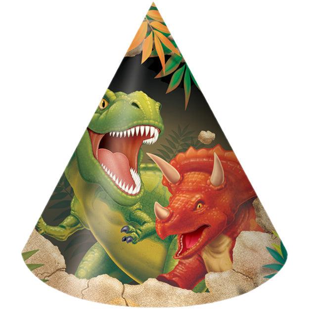 Dinosaur Party Hats, 8 ct | Amazing Pinatas 