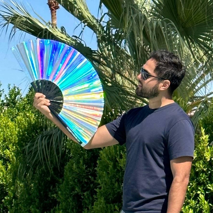 
                  
                    Disco Ball Holographic Fan | Amazing Pinatas 
                  
                