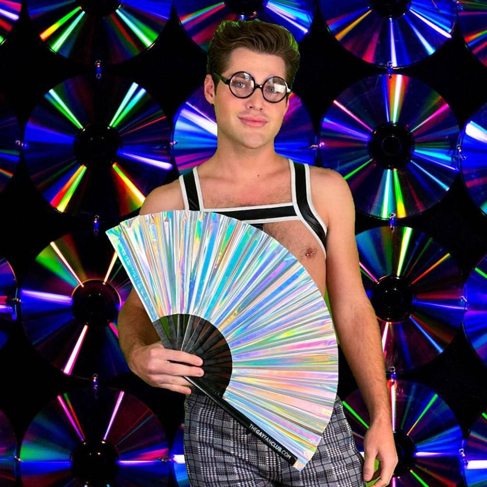 
                  
                    Disco Ball Holographic Fan | Amazing Pinatas 
                  
                