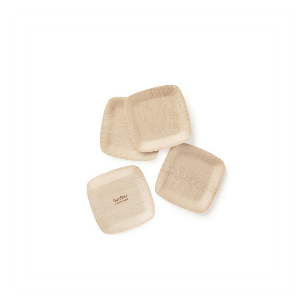Disposable Bamboo 3.5" Tasting Plates, Bulk Case of 250 | Amazing Pinatas 