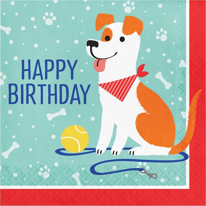 Dog Party Birthday Napkins, 16 ct | Amazing Pinatas 