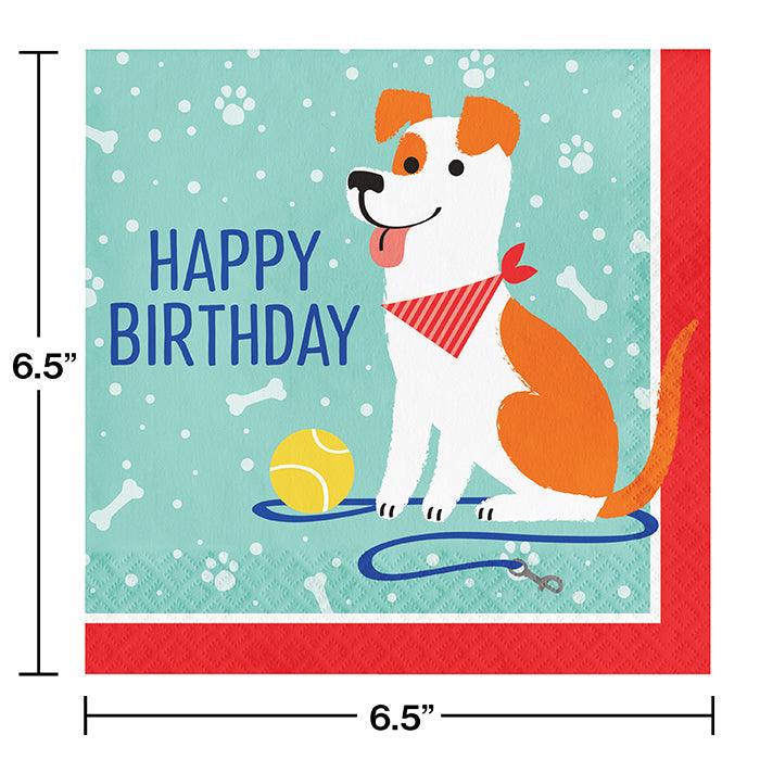 Dog Party Birthday Napkins, 16 ct | Amazing Pinatas 