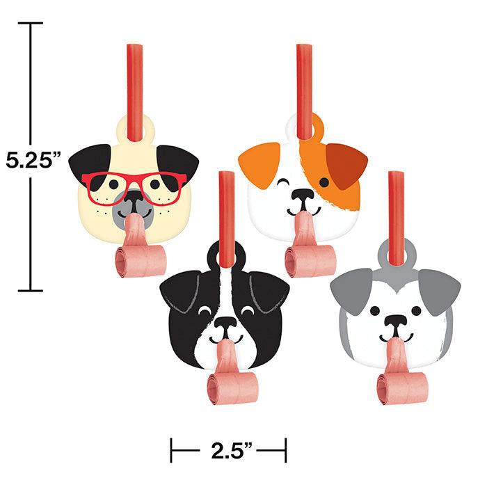 Dog Party Blowouts W/ Med, 8 ct | Amazing Pinatas 