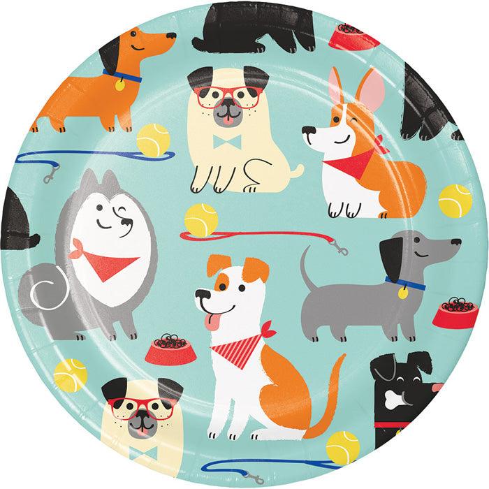 Dog Party Dessert Plates, 8 ct | Amazing Pinatas 