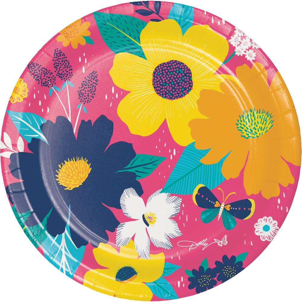 Dolly Parton Blossoming Beauty Paper 7" Dessert Plates (8/Pkg) | Amazing Pinatas 