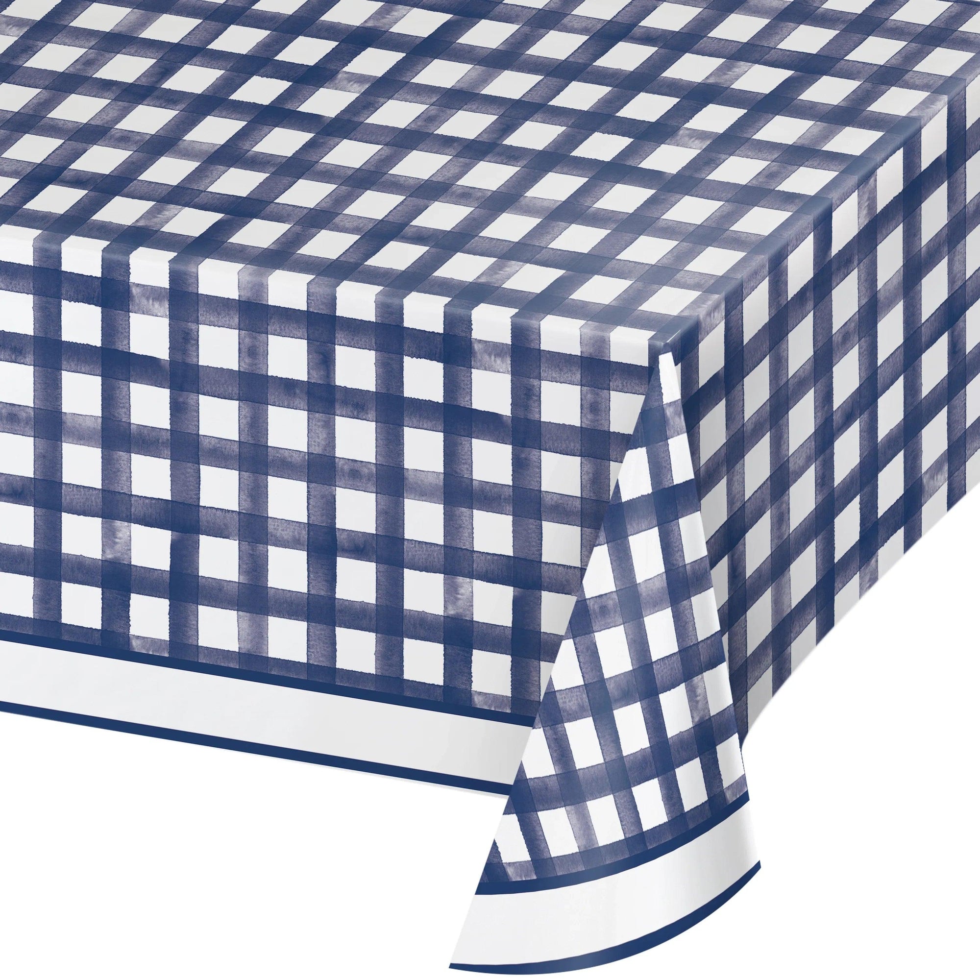 Dolly Parton Navy Gingham Paper Table Cover (1/Pkg) | Amazing Pinatas 