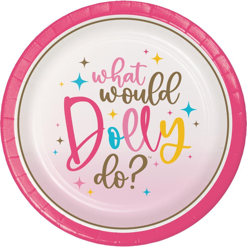 
                  
                    Dolly Parton What Would Dolly Do? Paper 7" Dessert Plates (8/Pkg) | Amazing Pinatas 
                  
                