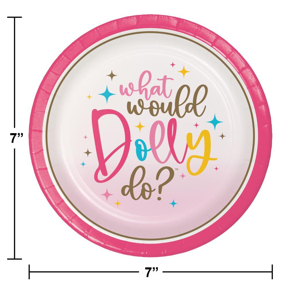 
                  
                    Dolly Parton What Would Dolly Do? Paper 7" Dessert Plates (8/Pkg) | Amazing Pinatas 
                  
                