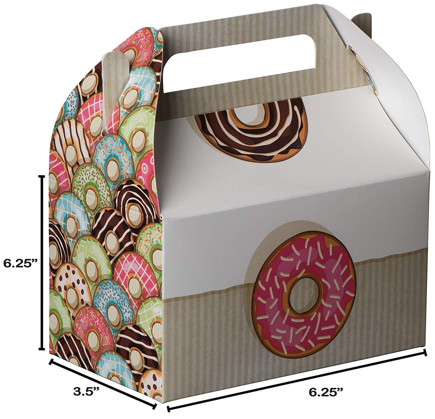 Dounuts Paper Treat Boxes 20 Pack 6.25" X 3.75" X 3.5" | Amazing Pinatas 