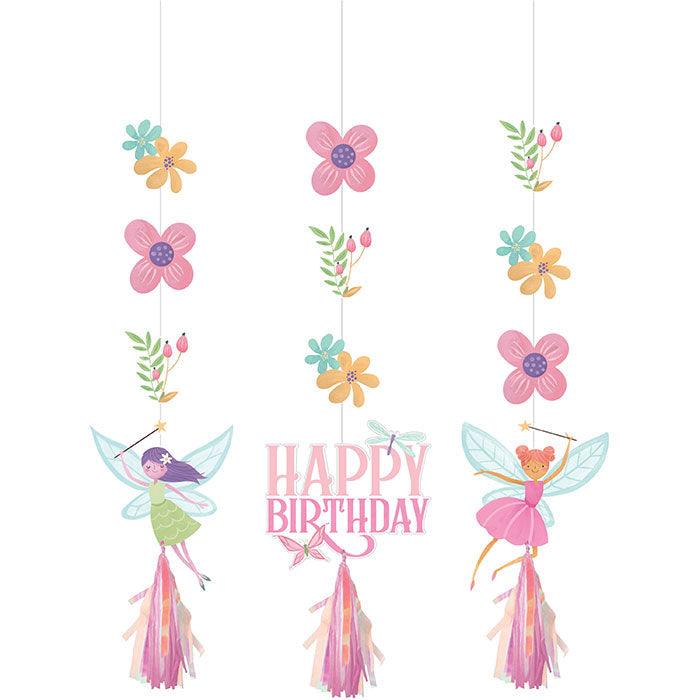 Fairy Forest Hanging Cutouts w/ Tassels 3ct | Amazing Pinatas 