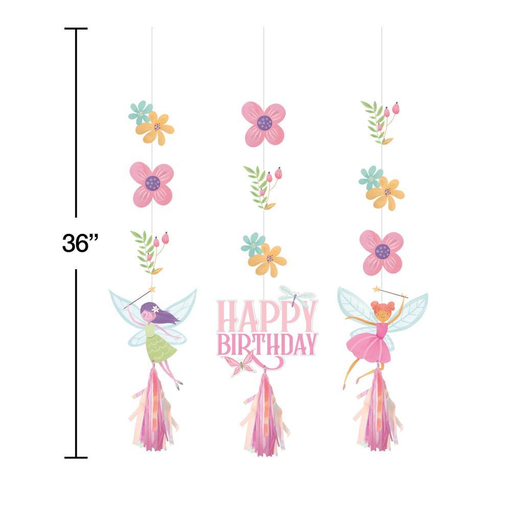 Fairy Forest Hanging Cutouts w/ Tassels 3ct | Amazing Pinatas 