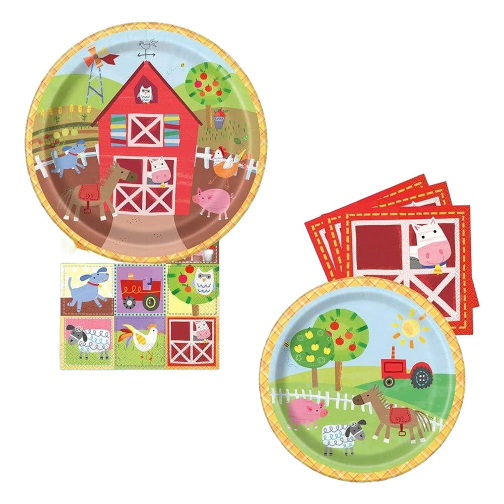 Farm Barnyard Birthday Dessert Plates, Pack of 8 | Amazing Pinatas