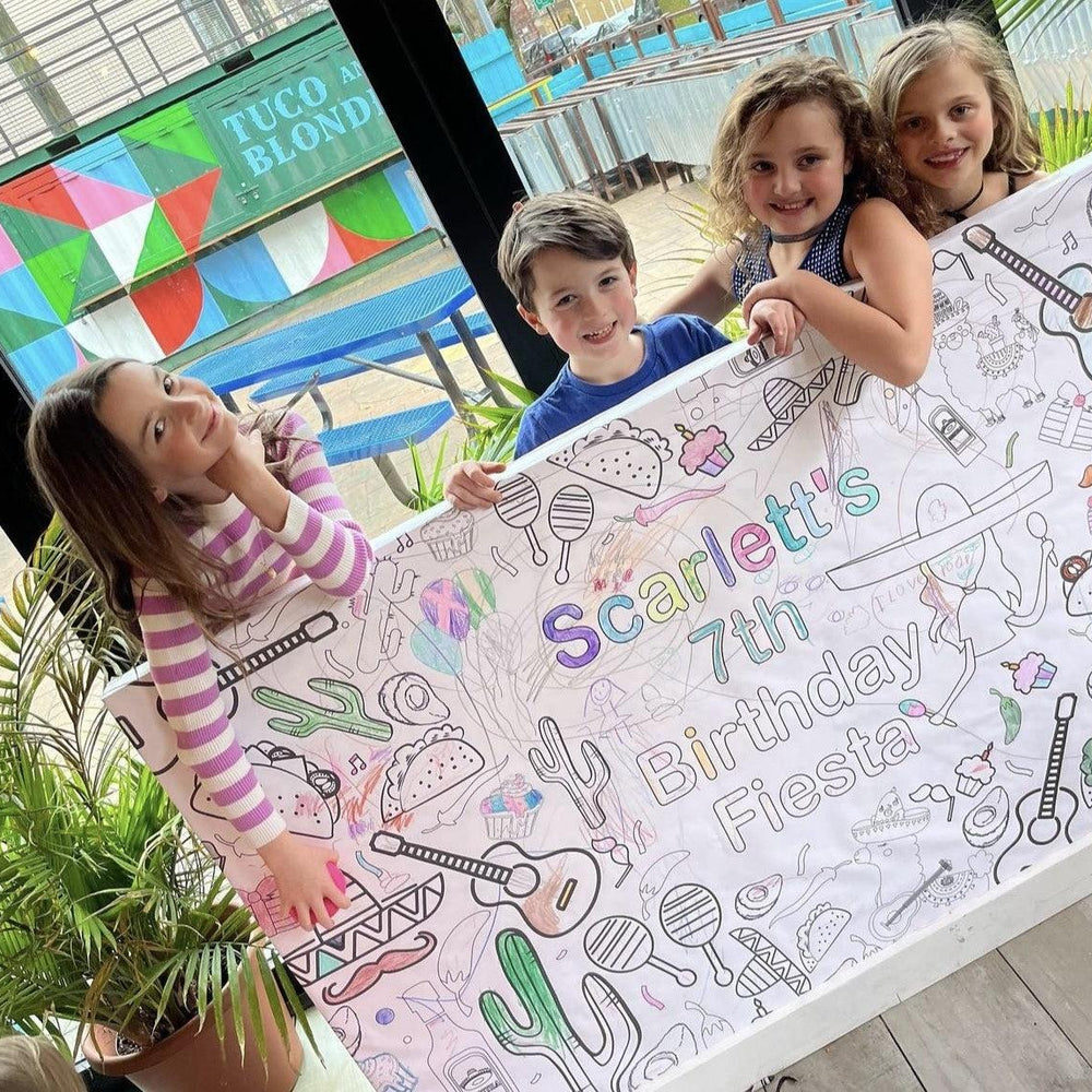 Fiesta Coloring Activity Table Cover | Amazing Pinatas 
