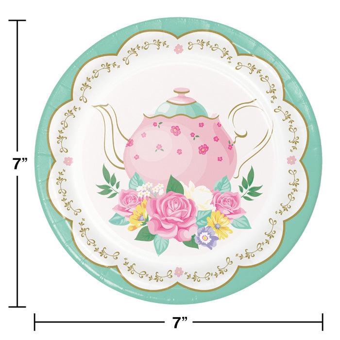 Floral Tea Party Dessert Plates, 8 ct | Amazing Pinatas 