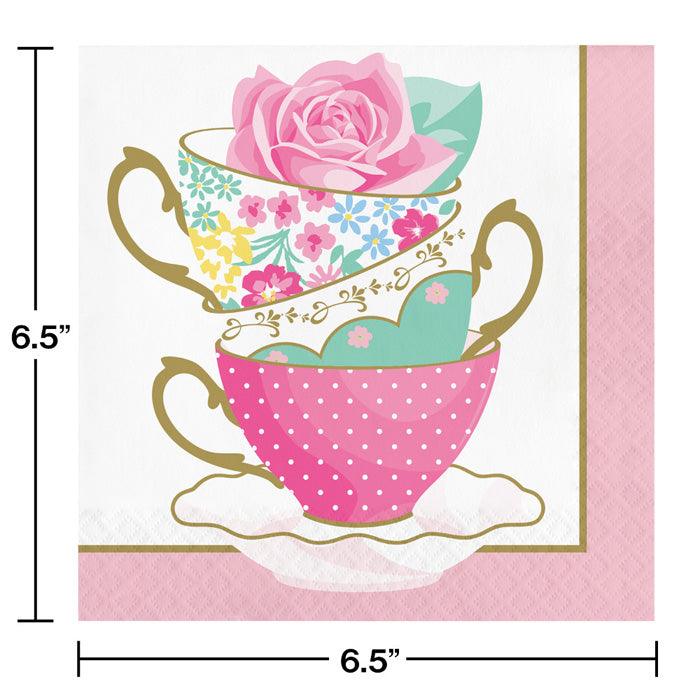 Floral Tea Party Napkins, 16 ct | Amazing Pinatas 