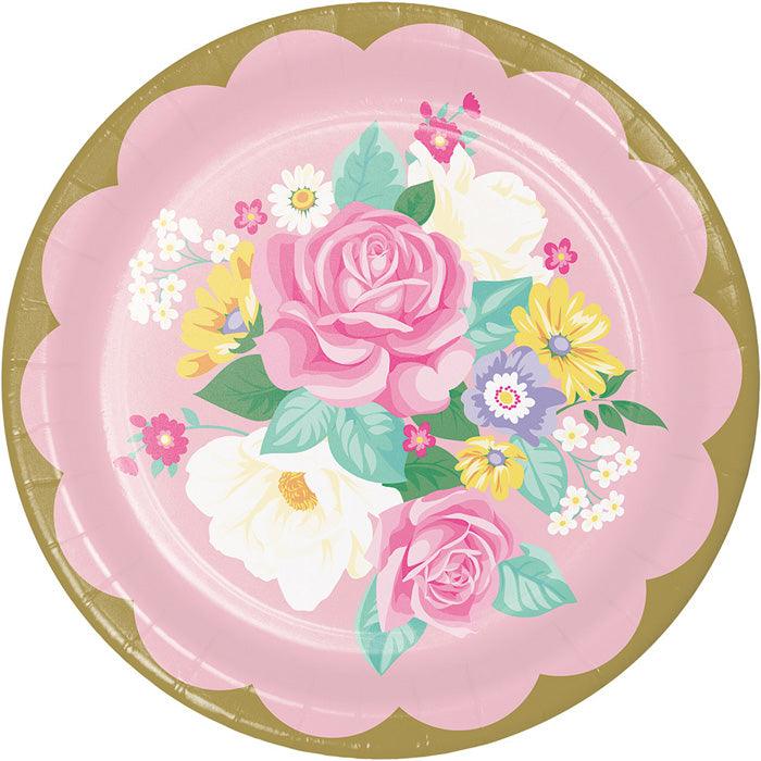 
                  
                    Floral Tea Party Paper Plates, 8 ct | Amazing Pinatas 
                  
                