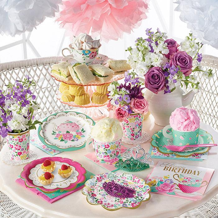 
                  
                    Floral Tea Party Paper Plates, 8 ct | Amazing Pinatas 
                  
                