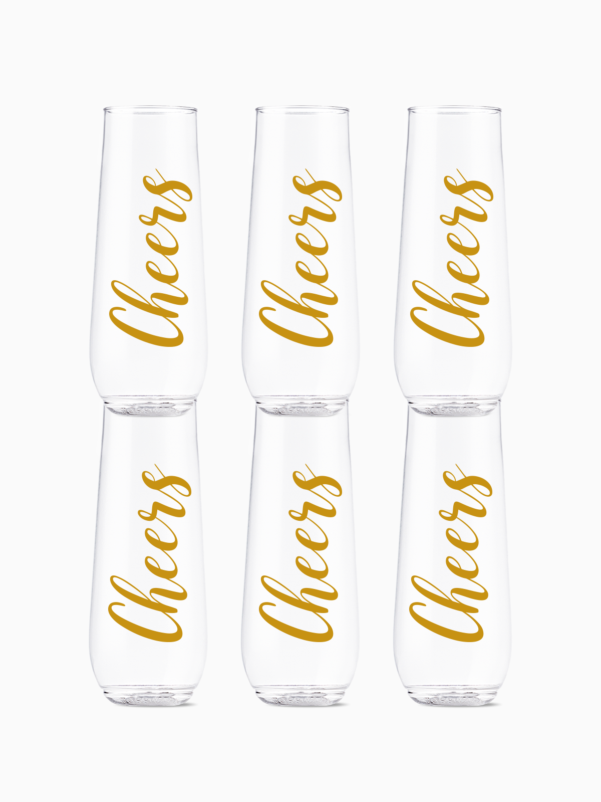 Flute Glasses Set 9oz | Cheers | Amazing Pinatas 