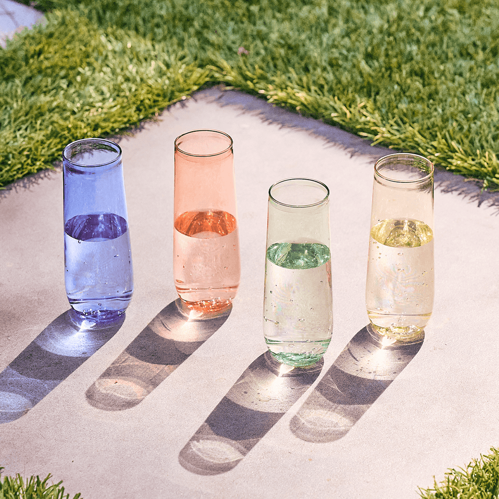 
                  
                    Flute Glasses Set 9oz | Color Set | Amazing Pinatas 
                  
                