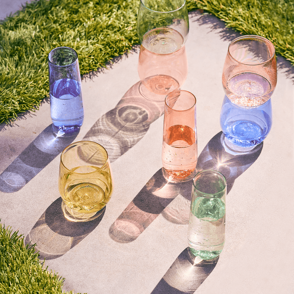 
                  
                    Flute Glasses Set 9oz | Color Set | Amazing Pinatas 
                  
                