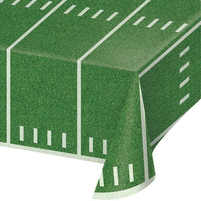 Football Field Plastic Tablecover 54" X 102" | Amazing Pinatas 