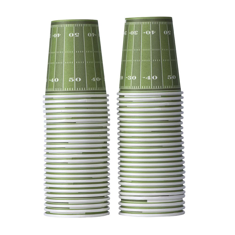 Football Themed Disposable Paper Cups 100 Pack 9 Oz | Amazing Pinatas 