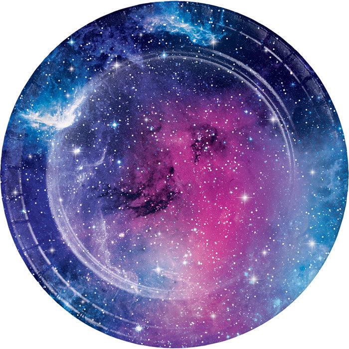 Galaxy Party Dessert Plates, 8 ct | Amazing Pinatas 