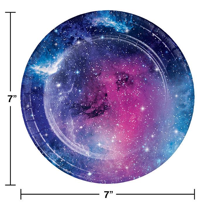 Galaxy Party Dessert Plates, 8 ct | Amazing Pinatas 