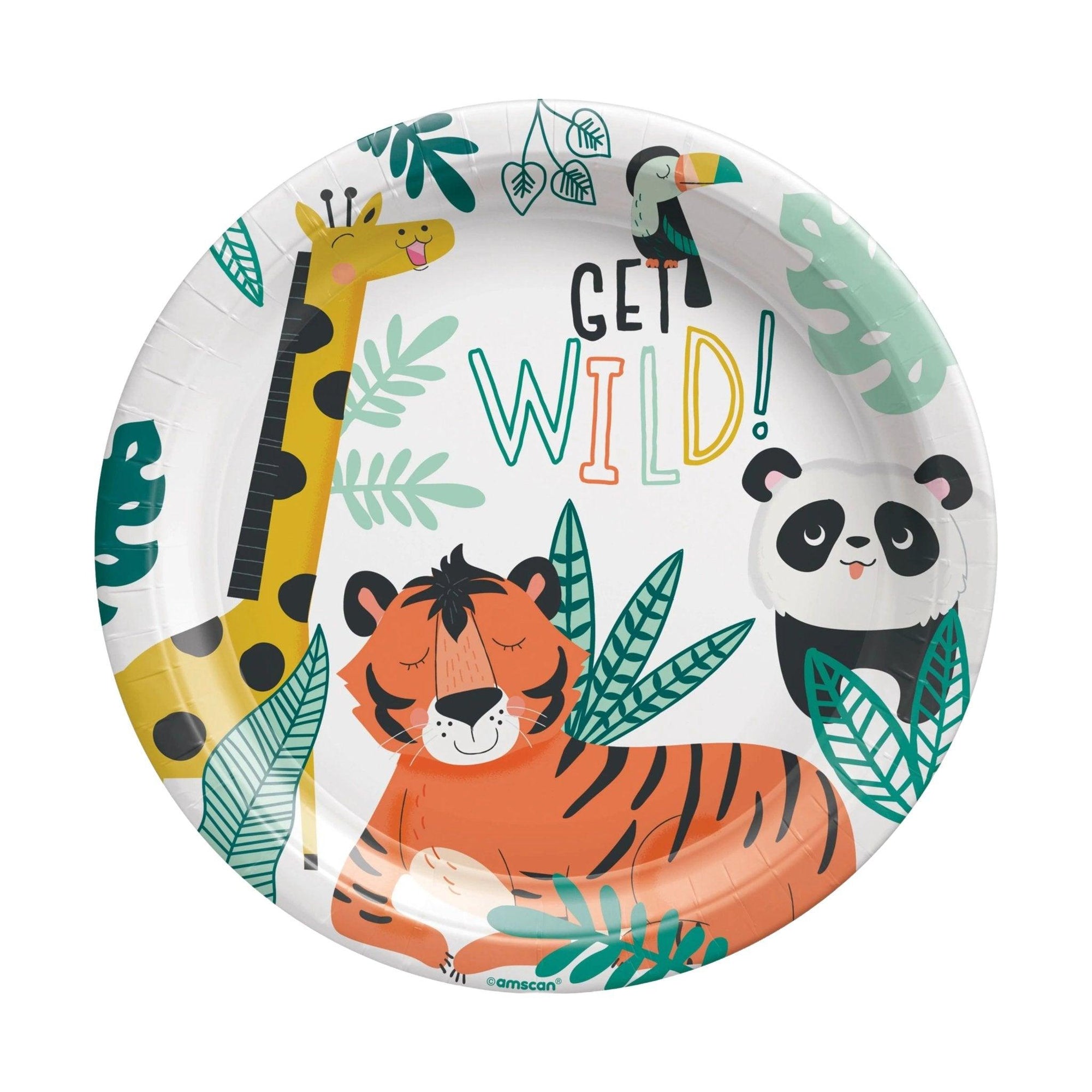 Get Wild Safari Birthday Party Dinner Plates, Pack of 8 | Amazing Pinatas