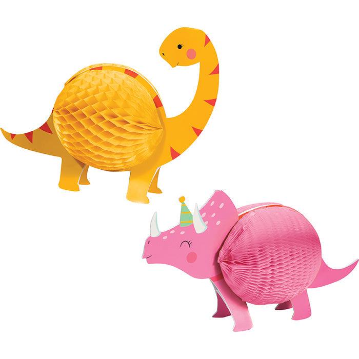 Girl Dino Party Centerpiece Hc Shaped 2ct | Amazing Pinatas 