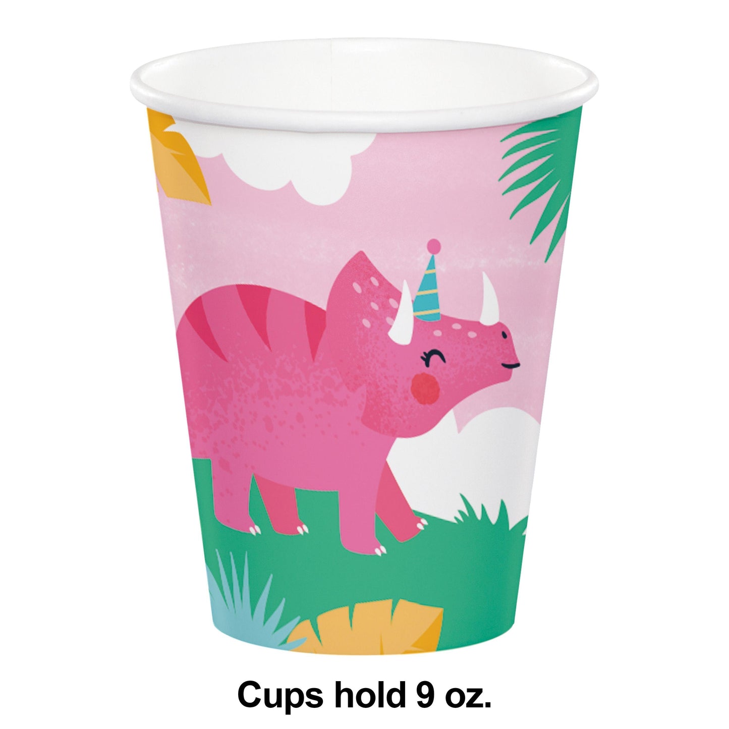 Girl Dino Party Hot/Cold Cup 9oz. (8/Pkg) | Amazing Pinatas 