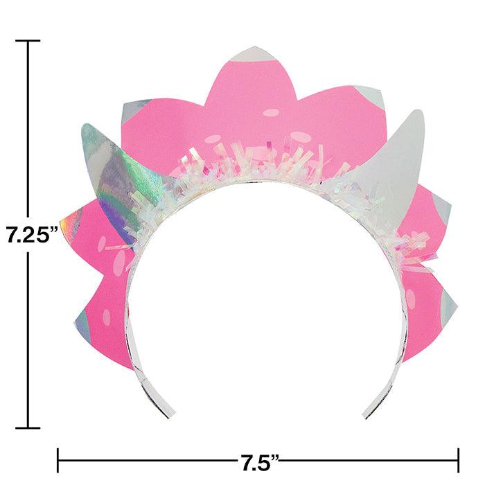 Girl Dino Party Tiaras, Iridescent 8ct | Amazing Pinatas 