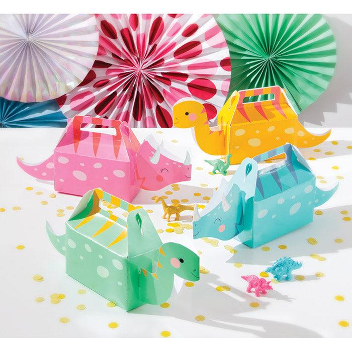 
                  
                    Girl Dino Party Treat Box 3D 4ct | Amazing Pinatas 
                  
                