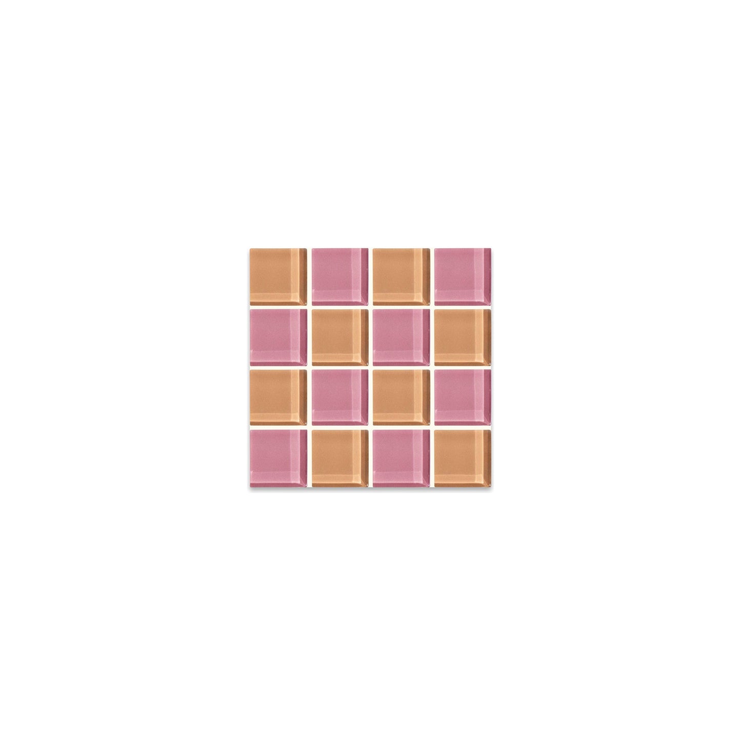 GLASS TILE COASTER - Earthy Pink | Amazing Pinatas 