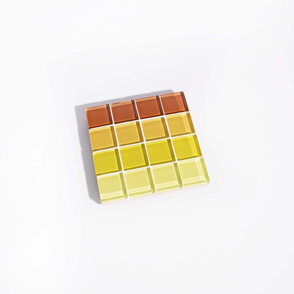 GLASS TILE COASTER - Ombre - Mellow Yellow | Amazing Pinatas 