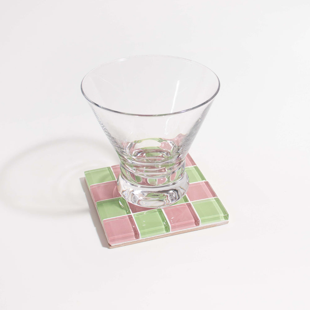 GLASS TILE COASTER - Pink Guava | Amazing Pinatas 