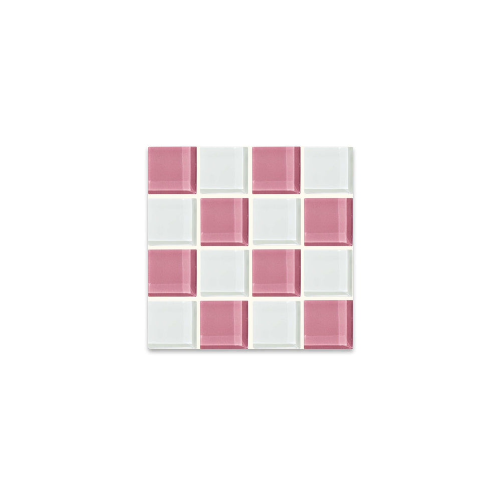 GLASS TILE COASTER - Pink Himalayan Milk Chocolate | Amazing Pinatas 