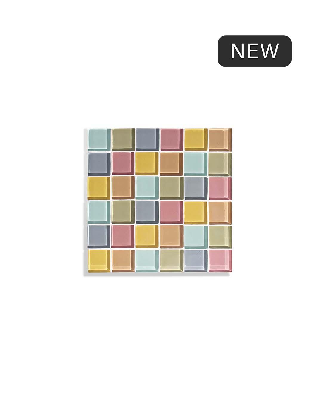 GLASS TILE DECORATIVE TRAY - Pastel Sprinkles | Amazing Pinatas 