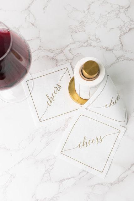 Golden Salute Cocktail Napkins | Amazing Pinatas 