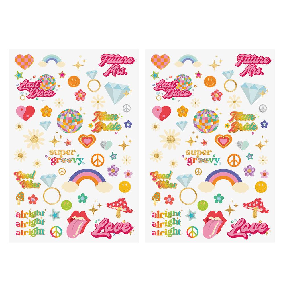 Groovy Bachelorette Temporary Tattoos | 94 ct | Amazing Pinatas 