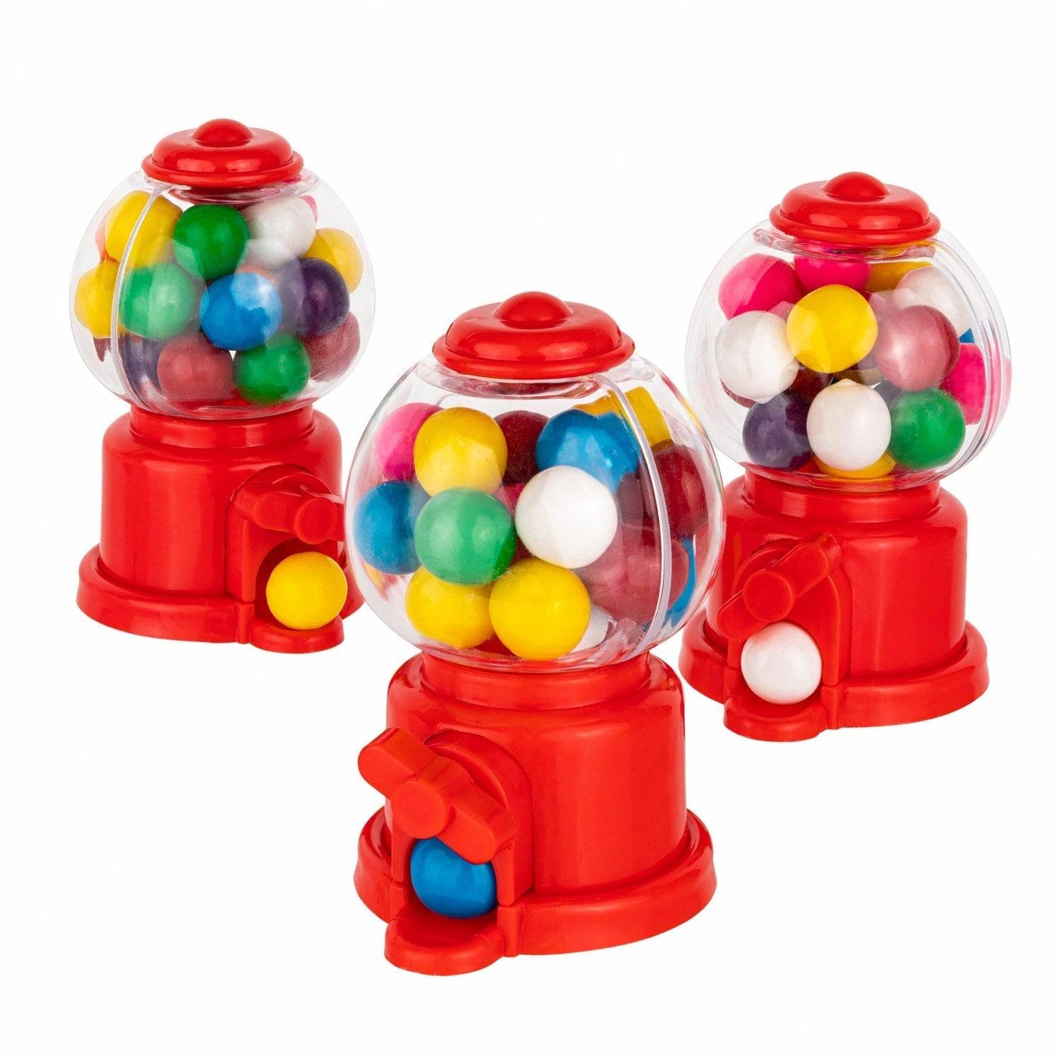 Gumball Machine Shaped Acrylic Candy Boxes 16 Pack 2.36"X3.75" | Amazing Pinatas 