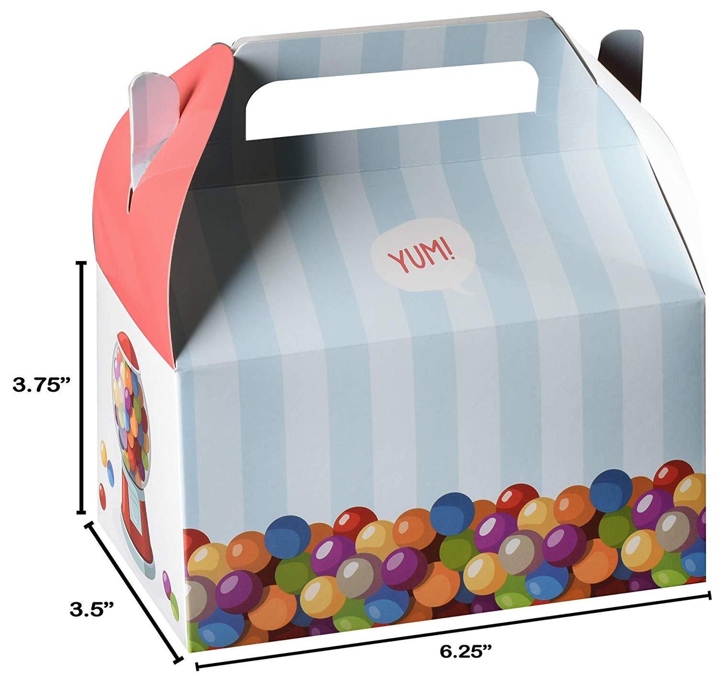 Gumball Paper Treat Boxes 20 Pack 6.25" X 3.75" X 3.5" | Amazing Pinatas 