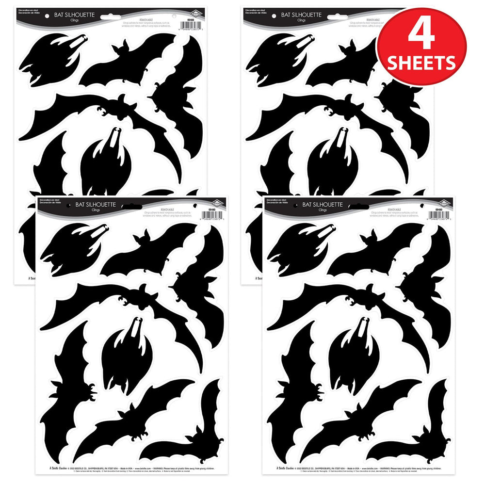 
                  
                    Halloween Bat Silhouette Clings (1 Sheet per Package) | Amazing Pinatas 
                  
                