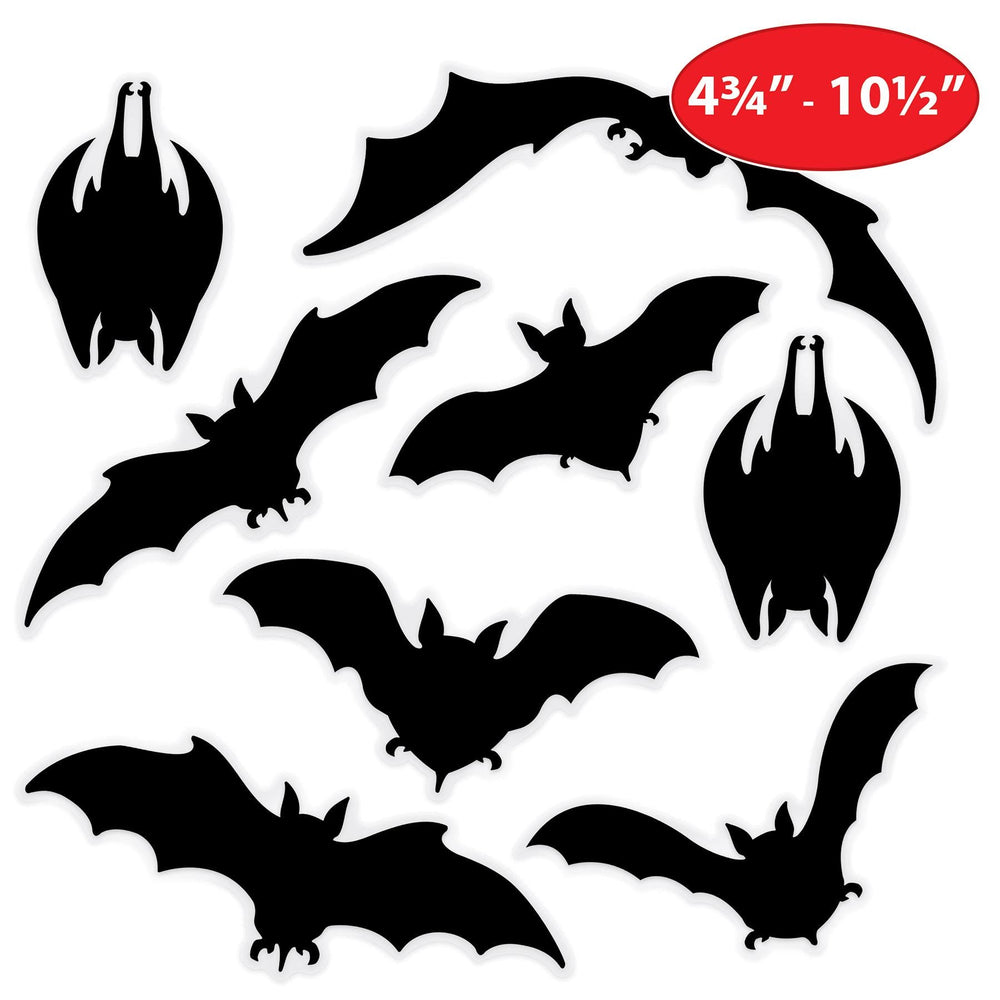 
                  
                    Halloween Bat Silhouette Clings (1 Sheet per Package) | Amazing Pinatas 
                  
                