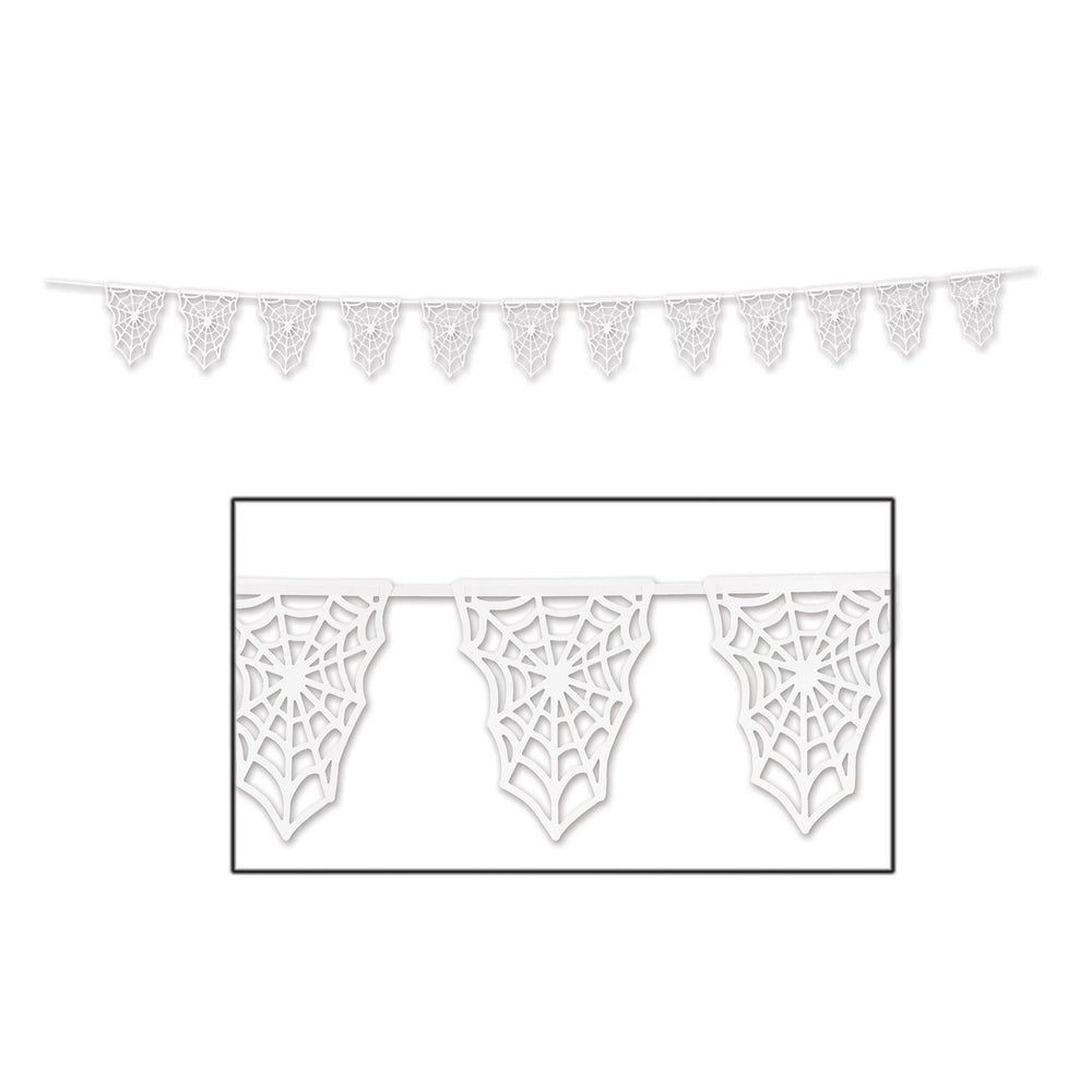 Halloween Die-Cut Spider Web Pennant Banner | Amazing Pinatas 