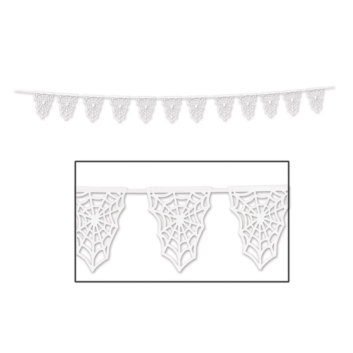 Halloween Die-Cut Spider Web Pennant Banner | Amazing Pinatas 